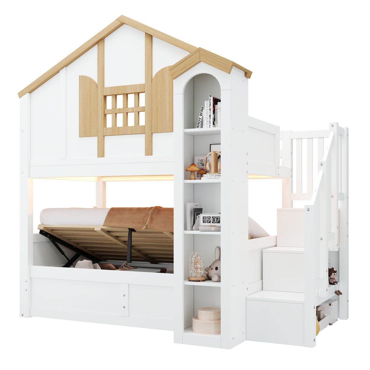 Litera infantil de madera de pino