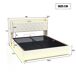 Cama de matrimonio de lino 166x213 Cama de matrimonio de lino 166x213 Beige
