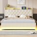 Cama de matrimonio de lino 166x213 Cama de matrimonio de lino 166x213 Beige