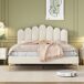 Cama de matrimonio de terciopelo 140x203 Cama de matrimonio de terciopelo 140x203 Beige
