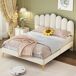 Cama de matrimonio de terciopelo 140x203 Cama de matrimonio de terciopelo 140x203 Beige