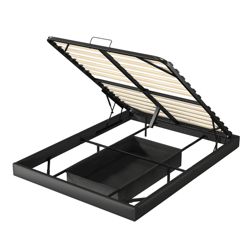 Cama 160x200cm, LED, cama de casal, estrutura de cama