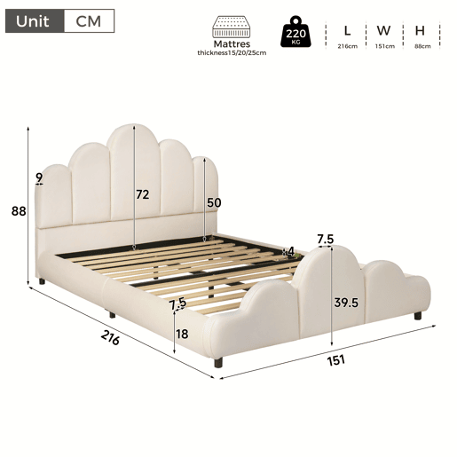 cama juvenil,cama de casal de veludo 140x200 cm,bege cama juvenil,cama de casal de veludo 140x200 cm,bege