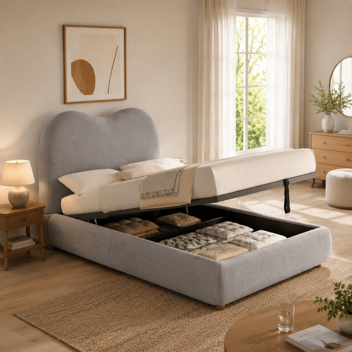 Cama de criança,cama de solteiro de linho 90x200 cm com armazenamento,cinza