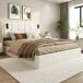 Cama, cama doble, luz de lectura, somier hidráulico. 205x169 Cama, cama doble, luz de lectura, somier hidráulico. 205x169 Beige