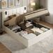 Cama, cama doble, luz de lectura, somier hidráulico. 205x169 Cama, cama doble, luz de lectura, somier hidráulico. 205x169 Beige