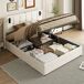 Cama, cama doble, luz de lectura, somier hidráulico. 205x169 Cama, cama doble, luz de lectura, somier hidráulico. 205x169 Beige