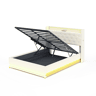 Cama de casal de linho 140x200 cm com armazenamento e luz led,bege