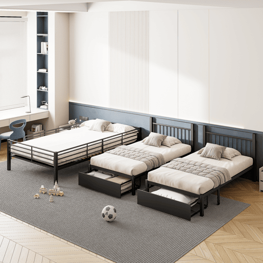 Beliche de metal 140x200(90x200) cm,preto Beliche de metal 140x200(90x200) cm,preto