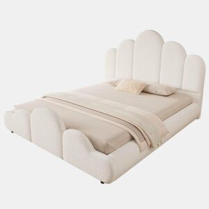 cama juvenil,cama de casal de tecido 140x200 cm,bege