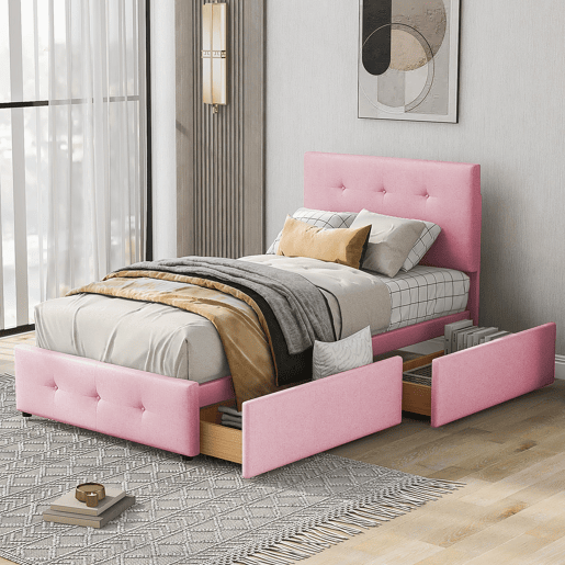 cama juvenil,cama de solteiro de veludo 90x200 cm,rosa cama juvenil,cama de solteiro de veludo 90x200 cm,rosa
