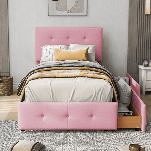 cama juvenil,cama de solteiro de veludo 90x200 cm,rosa cama juvenil,cama de solteiro de veludo 90x200 cm,rosa