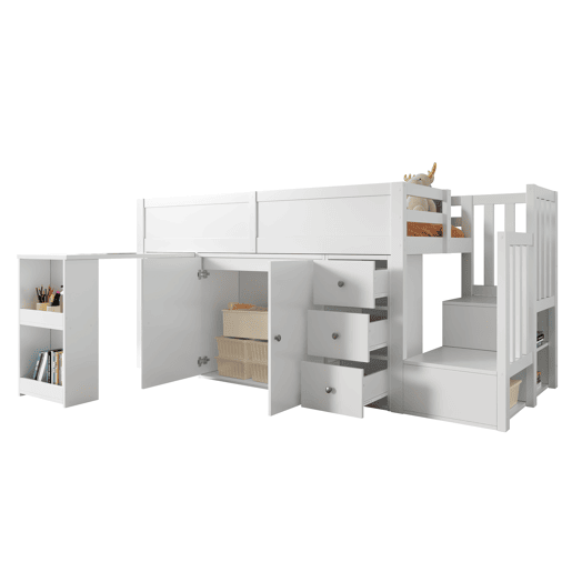 Cama de criança,cama alta de mdf 90x200 cm,branco