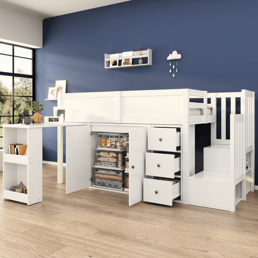Cama de criança,cama alta de mdf 90x200 cm,branco