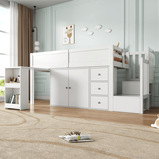 Cama de criança,cama alta de mdf 90x200 cm,branco