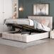 Cama de matrimonio de terciopelo 144x203 Cama de matrimonio de terciopelo 144x203 Blanco