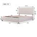 Cama de matrimonio de terciopelo 144x203 Cama de matrimonio de terciopelo 144x203 Blanco
