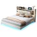 Cama de matrimonio de lino 145x214 Cama de matrimonio de lino 145x214 Beige