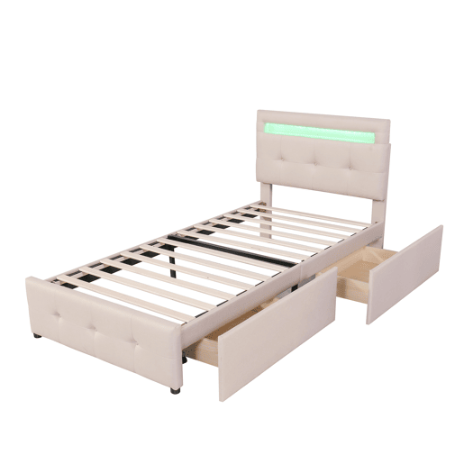 cama juvenil,cama de solteiro de tecido 90x200 cm com luz led,bege cama juvenil,cama de solteiro de tecido 90x200 cm com luz led,bege