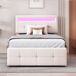 Cama juvenile de terciopelo 90x203 Cama juvenile de terciopelo 90x203 Beige