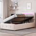 Cama juvenile de terciopelo 90x203 Cama juvenile de terciopelo 90x203 Beige