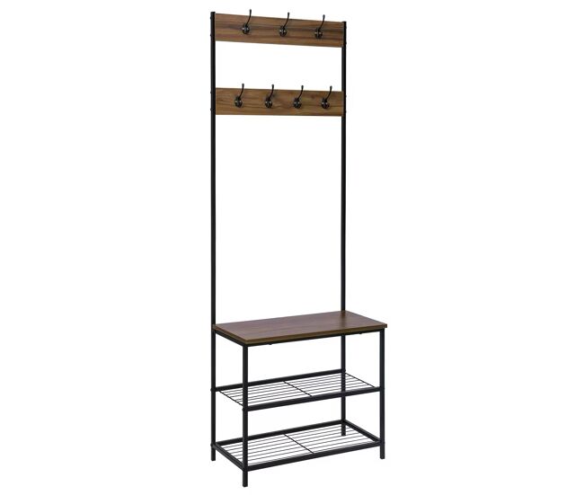 Perchero 3 en 1 - diseño multifuncional para ropa y abrigos - madera