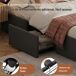 Cama doble, LED, almacenaje. 208x145 Cama doble, LED, almacenaje. 208x145 Gris