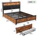 Cama, LED, USB, enchufe, 4 cajones, canapé abatible 217x180 Cama, LED, USB, enchufe, 4 cajones, canapé abatible 217x180 Negro