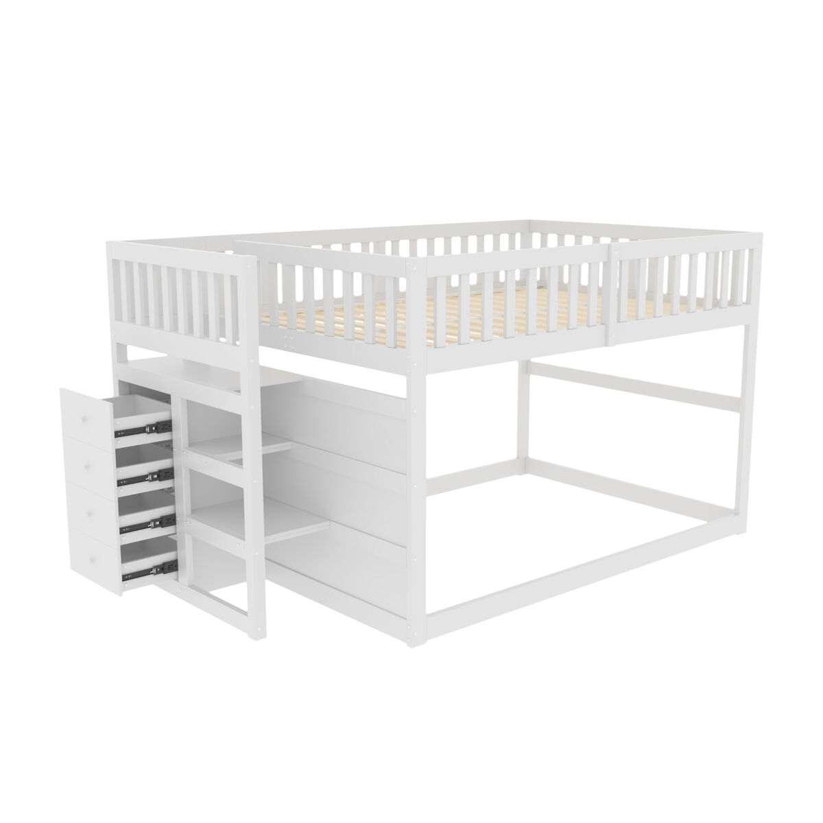 litera infantil de madera maciza 140x200 cmblanco