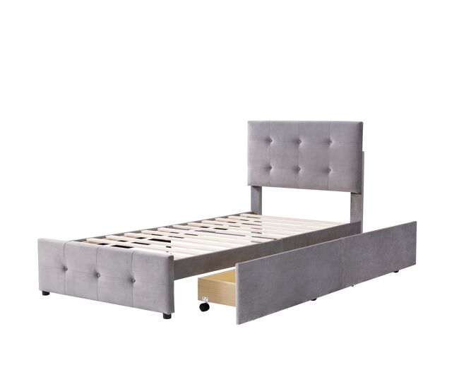 cama juvenil de terciopelo 97x208
