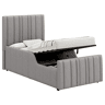 Cama de criança,cama de solteiro de linho 90x200 cm com armazenamento,cinza