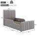 Cama infantil de lino 106x214 Cama infantil de lino 106x214 Gris