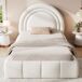 Cama juvenile de terciopelo 104x216 Cama juvenile de terciopelo 104x216 Beige