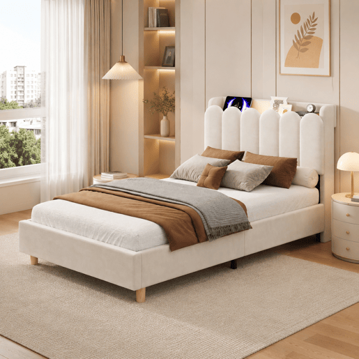 cama juvenil,cama de solteiro de veludo 90x200 cm,bege cama juvenil,cama de solteiro de veludo 90x200 cm,bege