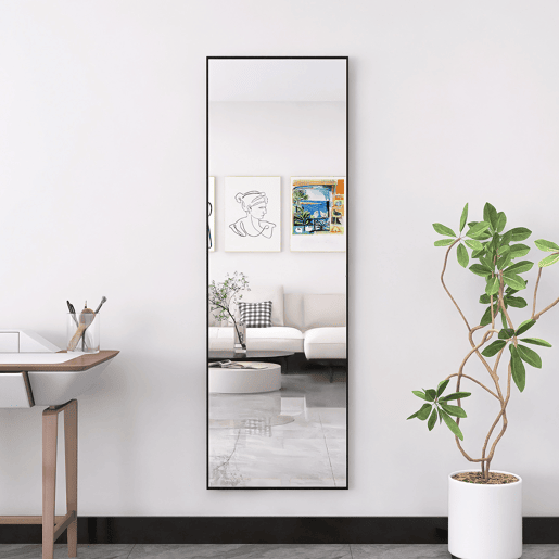 Espelho de corpo inteiro de 162 x 53 cm, espelho 3 em 1 (de chão e de parede), espelho de vestir, espelho para quarto, sala de estar e hall de entrada