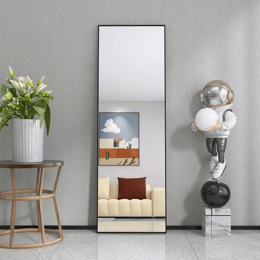 Espelho de corpo inteiro de 162 x 53 cm, espelho 3 em 1 (de chão e de parede), espelho de vestir, espelho para quarto, sala de estar e hall de entrada