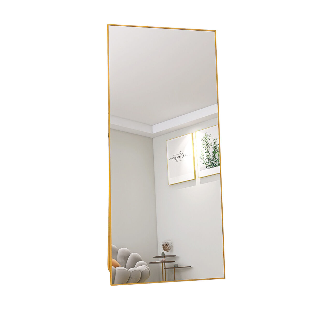 Espejo de cuerpo entero de 180 x 80 cm, espejo 3 en 1 (de pie y de pared), espejo vestidor; apto para dormitorio, sala de estar y recibidor.