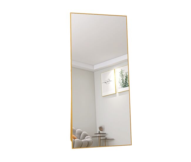 Espejo de cuerpo entero de 180 x 80 cm, espejo 3 en 1 (de pie y de pared), espejo vestidor; apto para dormitorio, sala de estar y recibidor.