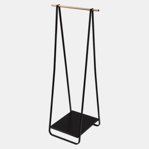 Cabideiro de pé 37x45x141 cm - design moderno para quarto e hall de entrada - preto