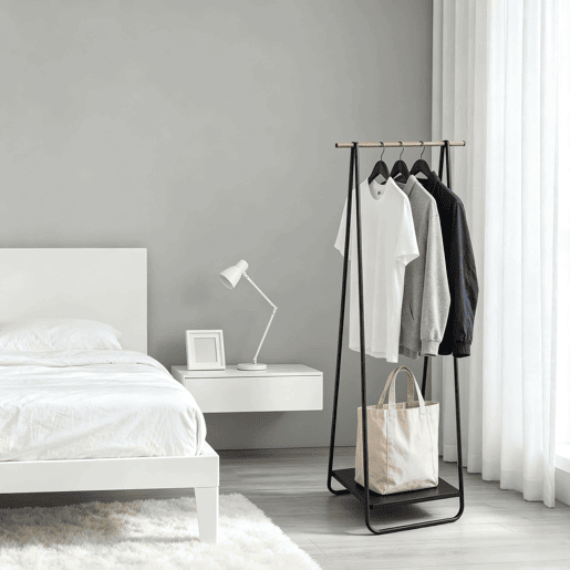 Cabideiro de pé 37x45x141 cm - design moderno para quarto e hall de entrada - preto Cabideiro de pé 37x45x141 cm - design moderno para quarto e hall de entrada - preto