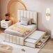 Cama nido de tela 90x200 Cama nido de tela 90x200 Beige