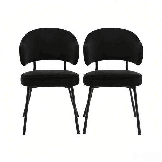 Cadeira de jantar 47 x 50 x 83,5 cm - Design moderno, confortável e multifuncional para a sala de estar, o quarto e o escritório - Preta Cadeira de jantar 47 x 50 x 83,5 cm - Design moderno, confortável e multifuncional para a sala de estar, o quarto e o escritório - Preta