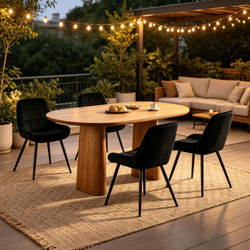 4 cadeiras de jantar - Assento alto almofadado, cadeiras modernas para cozinha e escritório - Preto 4 cadeiras de jantar - Assento alto almofadado, cadeiras modernas para cozinha e escritório - Preto