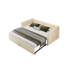 Cama 90x200180x200cm, sofá-cama com base de tração, cama de adolescente, cama de hóspedes, cama infantil