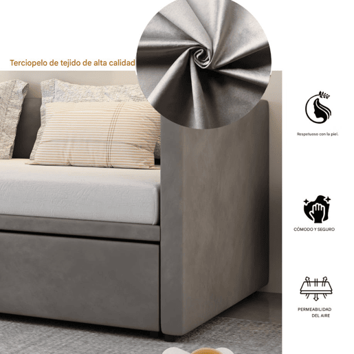 Cama 90x200180x200cm, sofá-cama com base de tração, cama de adolescente, cama de hóspedes, cama infantil Cama 90x200180x200cm, sofá-cama com base de tração, cama de adolescente, cama de hóspedes, cama infantil