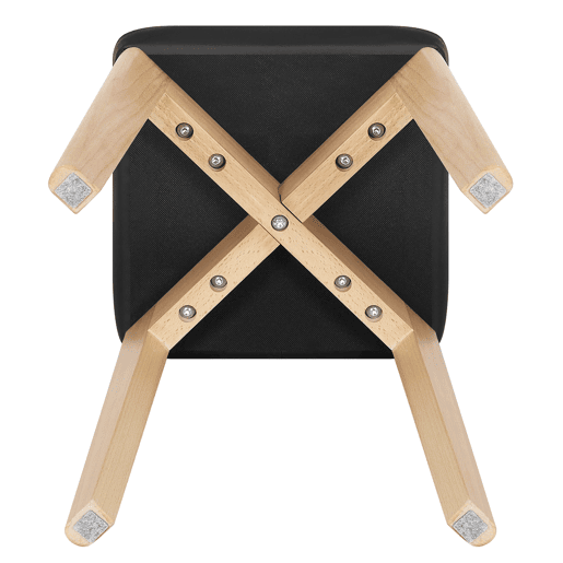 Bancos de jantar 32,5 x 32,5 x 47 cm - Design empilhável e multifuncional para varanda, cozinha e quarto - Preto e madeira natural Bancos de jantar 32,5 x 32,5 x 47 cm - Design empilhável e multifuncional para varanda, cozinha e quarto - Preto e madeira natural