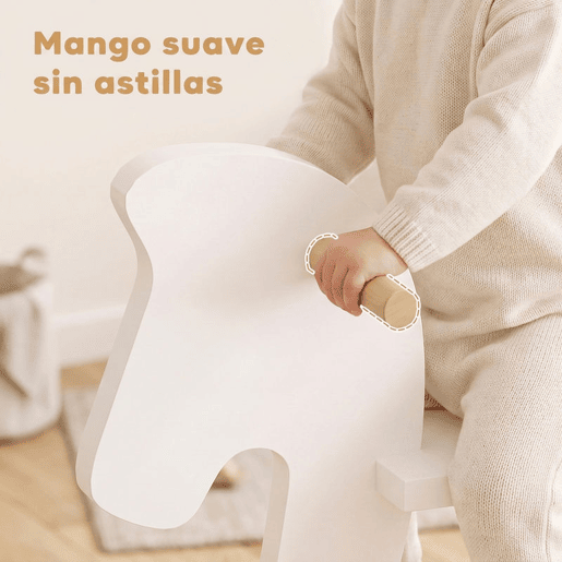 HOMCOM Cavalinho de Baloiço para Bebés, Cavalo de Baloiço em Madeira, Design Clássico e Artesanato Sólido, para Crianças dos 1 aos 3 Anos, Branco HOMCOM Cavalinho de Baloiço para Bebés, Cavalo de Baloiço em Madeira, Design Clássico e Artesanato Sólido, para Crianças dos 1 aos 3 Anos, Branco