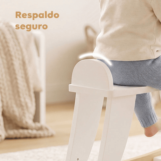 HOMCOM Cavalinho de Baloiço para Bebés, Cavalo de Baloiço em Madeira, Design Clássico e Artesanato Sólido, para Crianças dos 1 aos 3 Anos, Branco HOMCOM Cavalinho de Baloiço para Bebés, Cavalo de Baloiço em Madeira, Design Clássico e Artesanato Sólido, para Crianças dos 1 aos 3 Anos, Branco