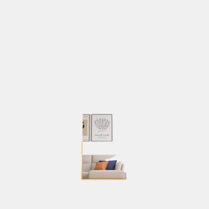 Espejo de cuerpo entero u2013 Espejo de pared de diseño minimalista u2013 Espejo rectangular de pie con marco metálico u2013 Dorado u2013 40 x 140 x 3 cm