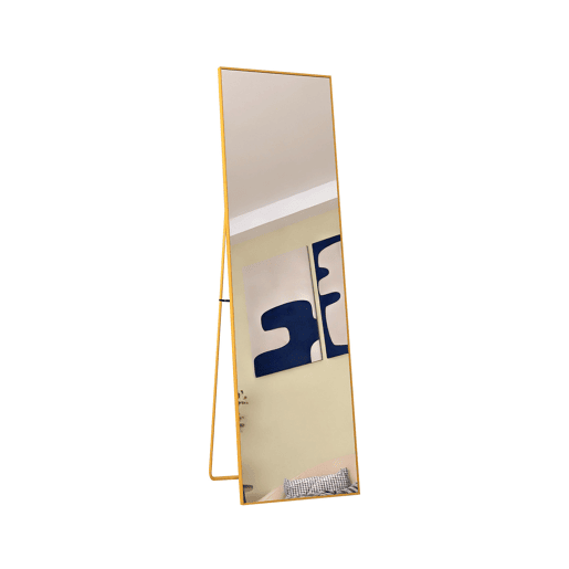 Espejo de cuerpo entero u2013 Espejo de pared de diseño minimalista u2013 Espejo rectangular de pie con marco metálico u2013 Dorado u2013 40 x 140 x 3 cm Espejo de cuerpo entero u2013 Espejo de pared de diseño minimalista u2013 Espejo rectangular de pie con marco metálico u2013 Dorado u2013 40 x 140 x 3 cm